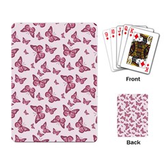 Blush Pink Color Butterflies Playing Cards Single Design (rectangle) by SpinnyChairDesigns