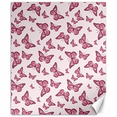 Blush Pink Color Butterflies Canvas 8  X 10  by SpinnyChairDesigns