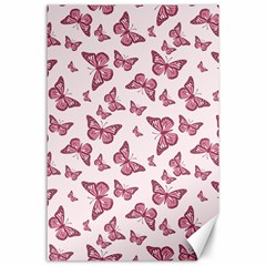 Blush Pink Color Butterflies Canvas 24  X 36  by SpinnyChairDesigns