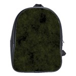 Army Green Color Grunge School Bag (Large) Front