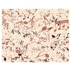 Music Notes Pattern Cinnamon Color Double Sided Flano Blanket (medium)  by SpinnyChairDesigns