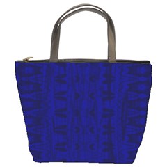 Cobalt Blue Color Batik Bucket Bag by SpinnyChairDesigns