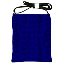 Cobalt Blue Color Batik Shoulder Sling Bag by SpinnyChairDesigns