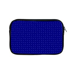 Navy Blue Color Polka Dots Apple Macbook Pro 13  Zipper Case by SpinnyChairDesigns