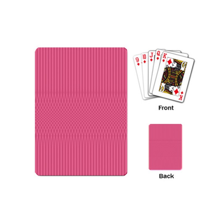 Blush Pink Color Stripes Playing Cards Single Design (Mini)