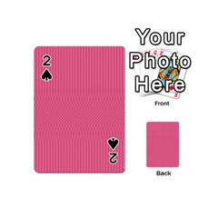 Blush Pink Color Stripes Playing Cards 54 Designs (mini) by SpinnyChairDesigns