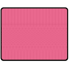 Blush Pink Color Stripes Double Sided Fleece Blanket (medium)  by SpinnyChairDesigns