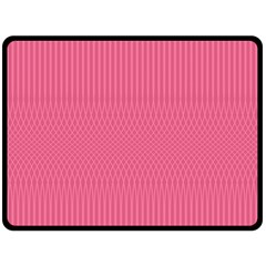 Blush Pink Color Stripes Double Sided Fleece Blanket (large)  by SpinnyChairDesigns