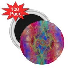 Boho Tie Dye Rainbow 2 25  Magnets (100 Pack)  by SpinnyChairDesigns