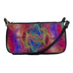 Boho Tie Dye Rainbow Shoulder Clutch Bag by SpinnyChairDesigns