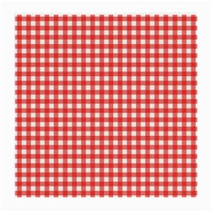 Red White Gingham Plaid Medium Glasses Cloth (2 Sides) by SpinnyChairDesigns