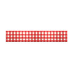 Red White Gingham Plaid Flano Scarf (mini) by SpinnyChairDesigns