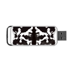 Rorschach Ink Blot Pattern Portable Usb Flash (one Side) by SpinnyChairDesigns