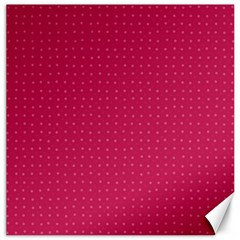 Rose Pink Color Polka Dots Canvas 20  X 20  by SpinnyChairDesigns