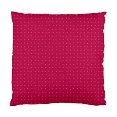 Rose Pink Color Polka Dots Standard Cushion Case (one Side) by SpinnyChairDesigns