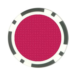 Rose Pink Color Polka Dots Poker Chip Card Guard (10 Pack) by SpinnyChairDesigns