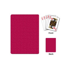 Rose Pink Color Polka Dots Playing Cards Single Design (mini) by SpinnyChairDesigns