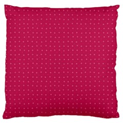 Rose Pink Color Polka Dots Large Cushion Case (two Sides) by SpinnyChairDesigns