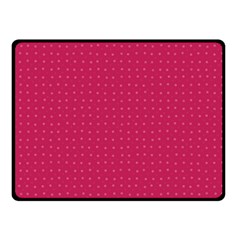 Rose Pink Color Polka Dots Double Sided Fleece Blanket (small)  by SpinnyChairDesigns