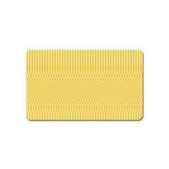 Saffron Yellow Color Stripes Magnet (name Card) by SpinnyChairDesigns