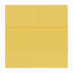 Saffron Yellow Color Stripes Medium Glasses Cloth (2 Sides) by SpinnyChairDesigns