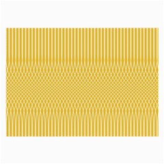 Saffron Yellow Color Stripes Large Glasses Cloth (2 Sides) by SpinnyChairDesigns