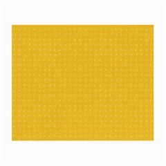Saffron Yellow Color Polka Dots Small Glasses Cloth by SpinnyChairDesigns