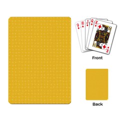 Saffron Yellow Color Polka Dots Playing Cards Single Design (rectangle) by SpinnyChairDesigns