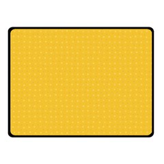 Saffron Yellow Color Polka Dots Double Sided Fleece Blanket (small)  by SpinnyChairDesigns