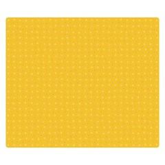 Saffron Yellow Color Polka Dots Double Sided Flano Blanket (small)  by SpinnyChairDesigns