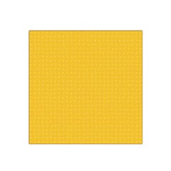 Saffron Yellow Color Polka Dots Satin Bandana Scarf by SpinnyChairDesigns