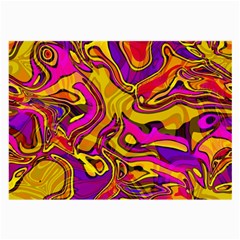 Colorful Boho Swirls Pattern Large Glasses Cloth (2 Sides) by SpinnyChairDesigns