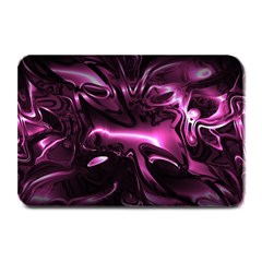 Black Magenta Abstract Art Plate Mats by SpinnyChairDesigns