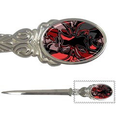 Red Black Grey Abstract Art Letter Opener