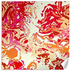 Red Orange Abstract Art Canvas 12  X 12 