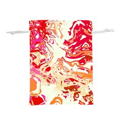 Red Orange Abstract Art Lightweight Drawstring Pouch (l)