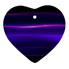 Electric Neon Indigo Black Ombre  Ornament (heart) by SpinnyChairDesigns