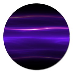Electric Neon Indigo Black Ombre  Magnet 5  (round) by SpinnyChairDesigns