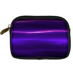 Electric Neon Indigo Black Ombre  Digital Camera Leather Case by SpinnyChairDesigns