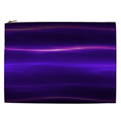 Electric Neon Indigo Black Ombre  Cosmetic Bag (xxl) by SpinnyChairDesigns