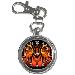 Fire And Flames Pattern Key Chain Watches by SpinnyChairDesigns