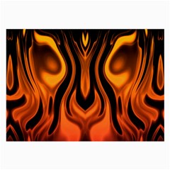 Fire And Flames Pattern Large Glasses Cloth (2 Sides) by SpinnyChairDesigns