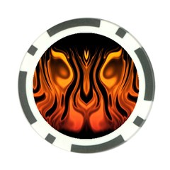 Fire And Flames Pattern Poker Chip Card Guard (10 Pack) by SpinnyChairDesigns