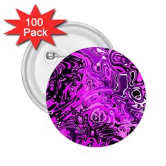 Magenta Black Abstract Art 2 25  Buttons (100 Pack)  by SpinnyChairDesigns