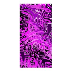 Magenta Black Abstract Art Shower Curtain 36  X 72  (stall)  by SpinnyChairDesigns