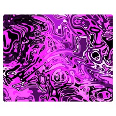 Magenta Black Abstract Art Double Sided Flano Blanket (medium)  by SpinnyChairDesigns