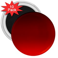 Scarlet Red Ombre Gradient 3  Magnets (10 Pack)  by SpinnyChairDesigns