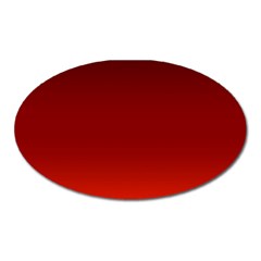 Scarlet Red Ombre Gradient Oval Magnet by SpinnyChairDesigns