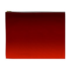 Scarlet Red Ombre Gradient Cosmetic Bag (xl) by SpinnyChairDesigns