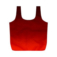 Scarlet Red Ombre Gradient Full Print Recycle Bag (m) by SpinnyChairDesigns